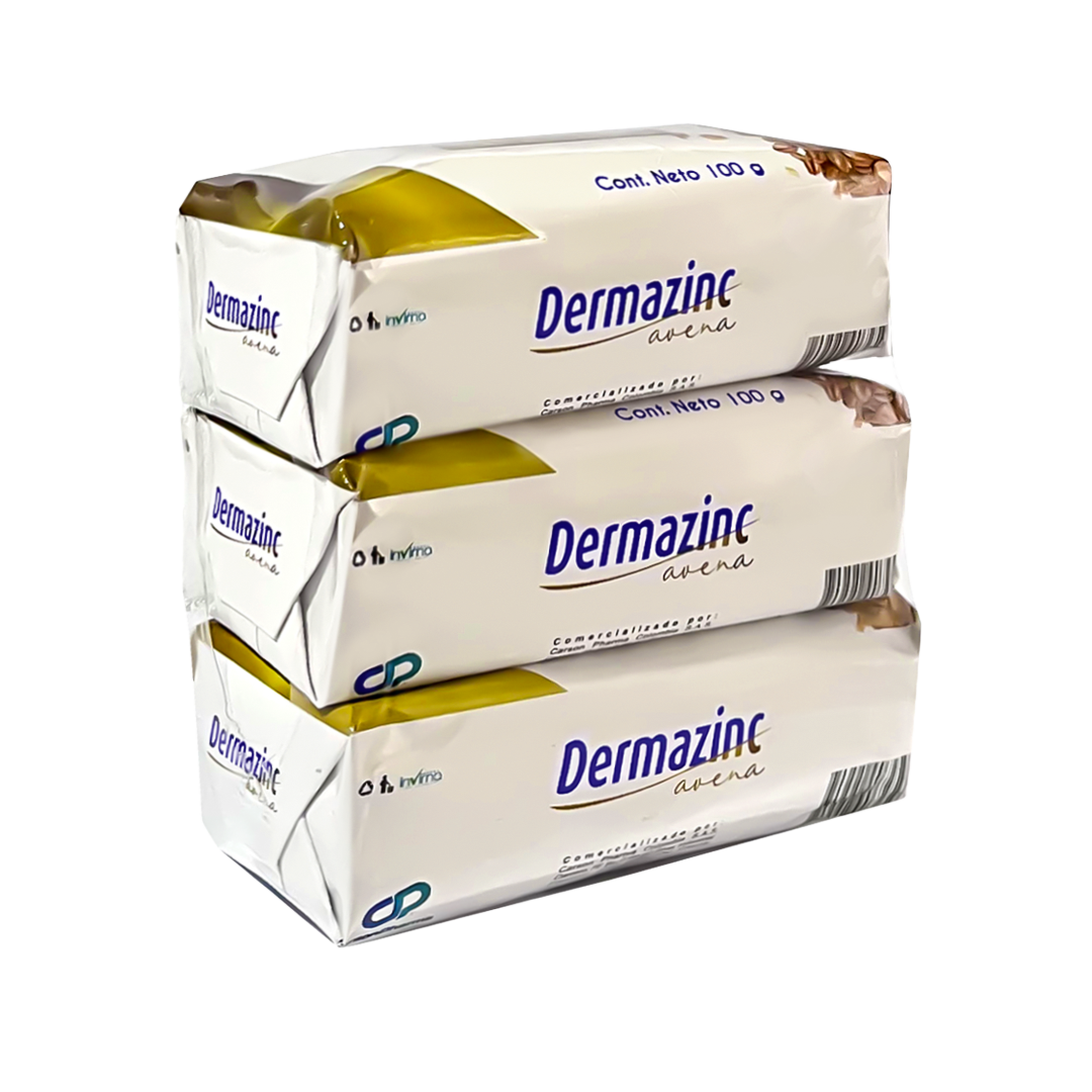 Jabón Dermazinc Avena en Barra x3 und