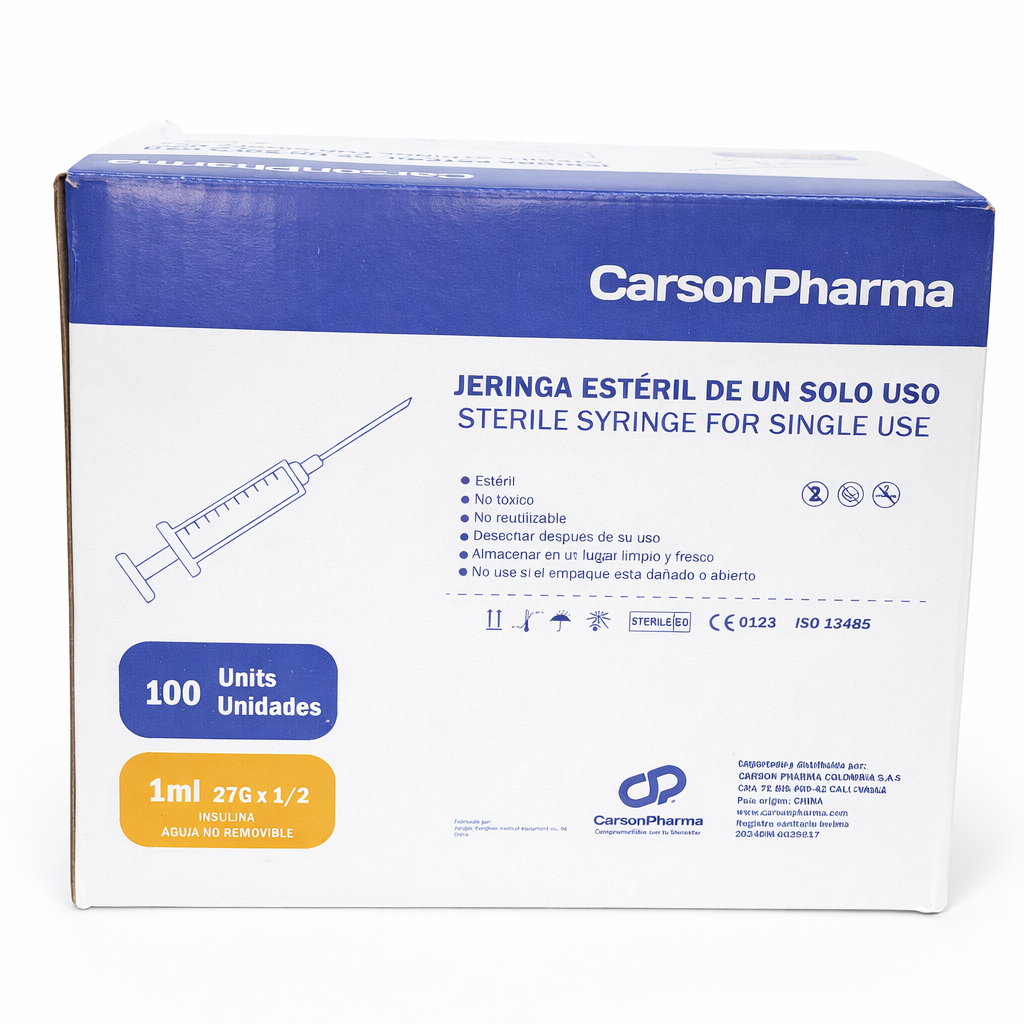 Jeringa Esteril 1mL Insulina