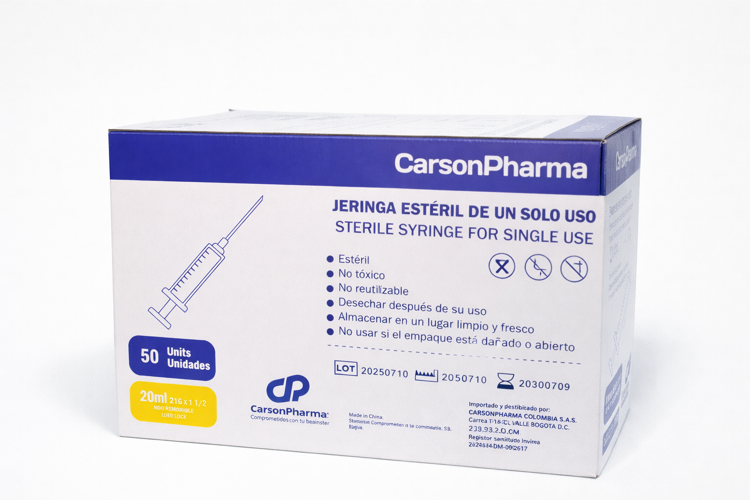 Jeringa Esteril 20mL - CarsonPharma 2